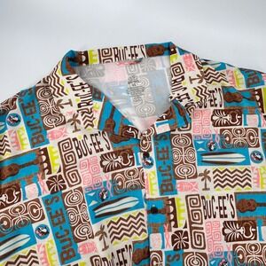 Buc-ee's Tiki Camper Shirt Mens 4X NWT Beaver Mascot Tropical Hawaiian Aloha